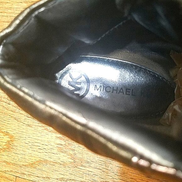 MICHAEL KORS NIKKO HIGH TOP WEDGE SNEAKERS Brown Suede Hidden Wedge Women's 7.5 - Picture 9 of 13